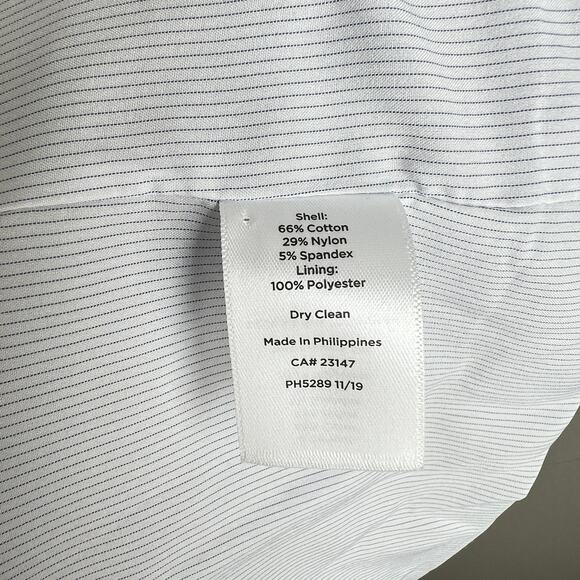 Talbots Blue Floral Single Button Blazer Jacket Women's 8 Business Formal Modest - Picture 7 of 7